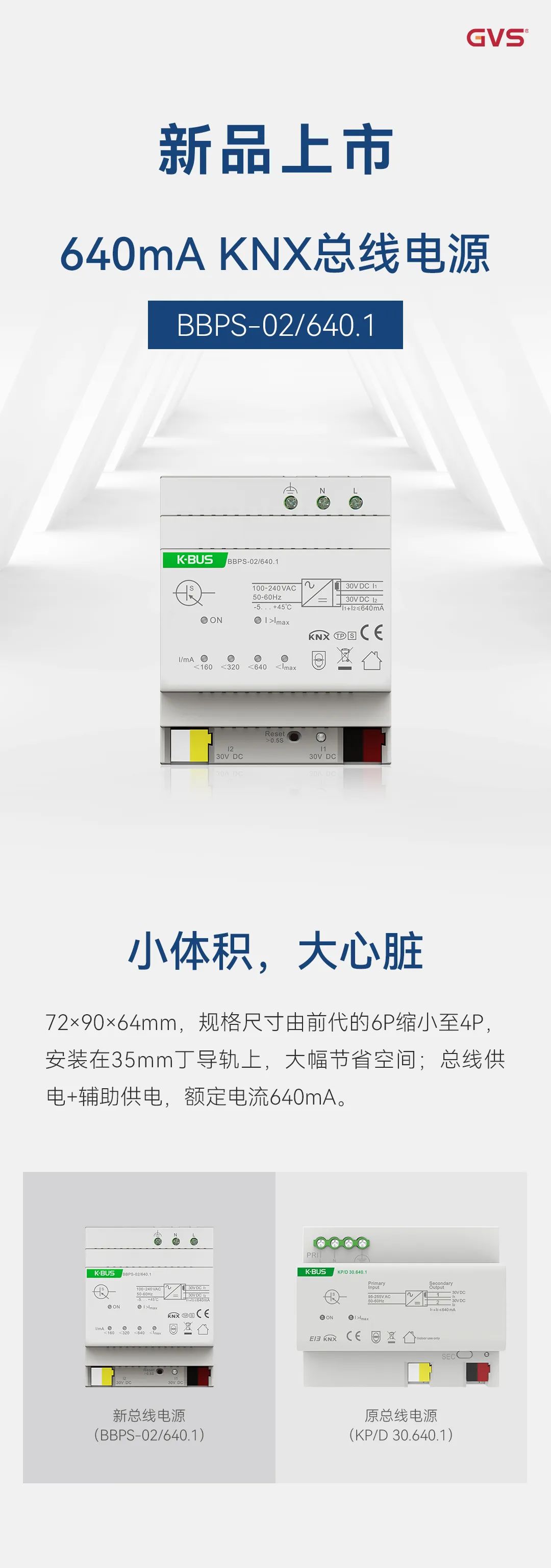 GVS新品一代KNX总线电源